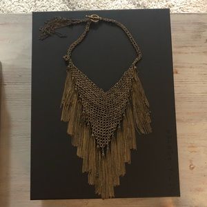Chain mail bib necklace